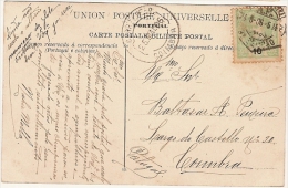 Portugal & Bilhete Postal ,Estatua De D. José E Arco Triumphal Da Rua Augusta, Coimbra, 1906 (146) - Cartas & Documentos