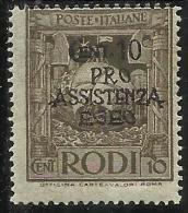 EGEO 1943 PRO ASSISTENZA EGEO CENT. 10 + 10 C  MNH - Egeo (Occup. Tedesca)