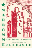 CPSM ESPERANTO Narbonne Sat Amikaro 10a Kongreso 1955 Esperanto - Esperanto