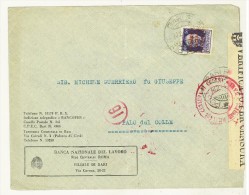 ANNO 1944 - 50 CENT. VIOLETTO - ISOLATO - LETTERA  DA BARI PER PALO DEL COLLE - VERIFICATO PER CENSURA - Occ. Anglo-américaine: Naples