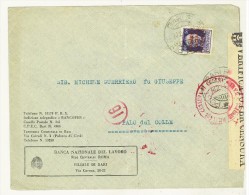 ANNO 1944 - 50 CENT. VIOLETTO - ISOLATO - LETTERA  DA BARI PER PALO DEL COLLE - VERIFICATO PER CENSURA - Britisch-am. Bes. Neapel