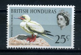 BRITISH  HONDURAS   1962    Various Designs  25c  Red  Footed  Booby   MH - Honduras Britannique (...-1970)