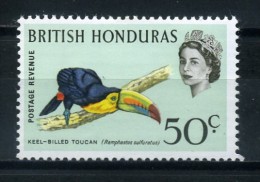 BRITISH  HONDURAS   1962    Various Designs  50c  Keel-billed  Toucan   MH - Honduras Britannique (...-1970)