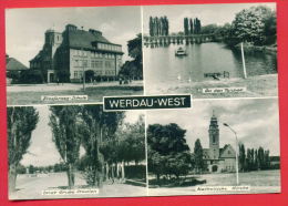 159195 / Werdau West. ( Saxony  ) - SHULE , TEICHEN , KIRCHE   - Germany Deutschland Allemagne Germania - Werdau