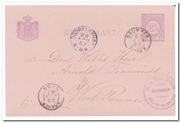 Briefkaart 1887 Stempel Doornenburg En Brummen, H.H. Pelgrim Aannemer Brummen - Briefe U. Dokumente