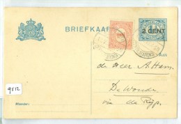 HANDGESCHREVEN BRIEFKAART Uit 1918 Van BELGIE Naar DE WOUDE Via DE RIJP * MENGFRANKERING (9512) - Cartas & Documentos