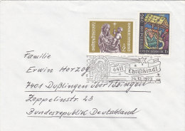 ÖSTERREICH 1405, 1435 Auf Auslandsbrief Mit SoSt: Christkindl (8) 24.12.1973 - Machines à Affranchir (EMA)