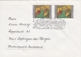 ÖSTERREICH 2x 1535 Auf Auslandsbrief Mit SoSt: Christkindl (8) 24.12.1976 - Machines à Affranchir (EMA)