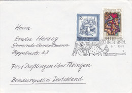 ÖSTERREICH 1663 + ZFr. Auf Auslandsbrief Mit SoSt: Christkindl (3) 6.1.1981 - Machines à Affranchir (EMA)