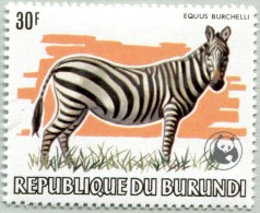 N° Yvert & Tellier 870 - Timbre Du Burundi (1983) - MNH - Protection Vie Sauvage (Equus Burchelli) - Symb. Argent Du WWF - Ungebraucht