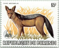 N° Yvert & Tellier 873 - Timbre Du Burundi (1983) - MNH - Protection Vie Sauvage (Canis Mesomelas) - Symb. Argent Du WWF - Unused Stamps