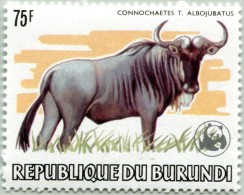 N° Yvert & Tellier 875 - Timbre Du Burundi (1983) - MNH - Protection Vie Sauvage (Connochaetes Albojubatus)-Symb. Du WWF - Nuovi