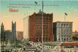 235093-Ohio, Cleveland, Public Square Showing Old Stone Church, Society For Savings & Chamber Of Commerce,Century No 510 - Cleveland