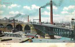 235111-Ohio, Cleveland, Viaduct, Factory Smoke Stacks, UNICO No 687 - Cleveland