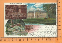 DONAUESCHINGEN: Gruss Litho Multi Vues, Schloss, Park, Donauausfluss - Donaueschingen