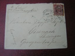 == USA Cv. Brooklyn 1895  Schiffspost Gergenthal - Brieven En Documenten