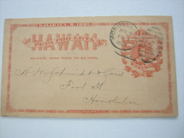 1892, Polstal Stationary Used - Hawaï