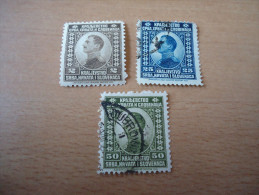 Kgr Jugoslawien:  3 Werte  König Alexander - Used Stamps