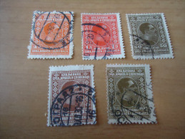 Kgr Jugoslawien:  5 Werte  König Alexander - Used Stamps