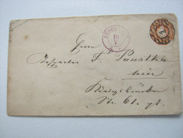 1867, Stadtpost  , Klarer Violetter Stempel Auf Ganzsache  , Recht Selten - Saxony