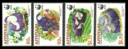 AITUTAKI COOK ISLANDS 2002 BIRDS PARAKEETS WWF WILDLIFE SET MNH - Aitutaki