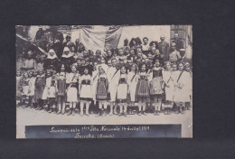 Carte Photo Ferrette (68) - Souvenir De La 1 ère Fête Nationale Le 14 Juillet 1919 ( Jeunes Filles En Costume Alsacien) - Ferrette