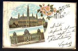 Gruss Aus Dem Prater Wien / Litho. Regel&Krug No. 1287 / Year 1899 / Old Postcard Traveled - Prater