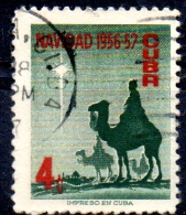 1956 Christmas Greetings - Three Wise Men On Camels  4c - Green And Red  FU - Gebraucht