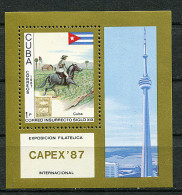 (cl 21 - P25) Cuba ** Bloc N° 98 (ref. Michel Au Dos) - "Capex 87" Expo Philat. Cubain Porteur De Courrier - - Blocks & Sheetlets