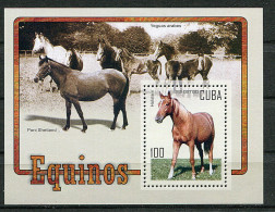 (cl 21 - P25) Cuba ** Bloc N° 206 (ref. Michel Au Dos)  Chevaux - - Blocks & Sheetlets