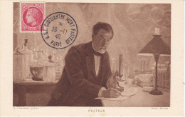 Sante Pasteur , Cinquantenaire CPA Pasteur Dans Son Laboratoire, Paris 1946 - Médecine