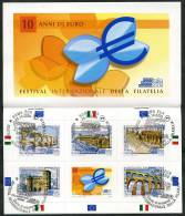 2009 Italia,  Giornata Dell'europa Libretto Con I 5 Annulli Ufficiali FDC, Serie Completa - Booklets