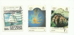 Iles Caïmans N°533, 587, 588  Cote 3.00 Euros - Cayman (Isole)