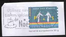 Luxembourg Fragment D´enveloppe Pret à Poster Postes Votre Trait D´union - Abarten & Kuriositäten