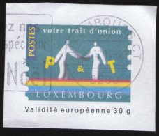 Luxembourg Fragment D´enveloppe Pret à Poster Postes Votre Trait D´union - Abarten & Kuriositäten