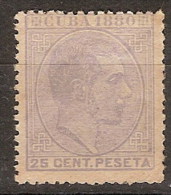 Isla De Cuba 059 (*) Alfonso XII. 1880. Sin Goma. - Kuba (1874-1898)