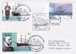 2003 Argentina - Corbeta A.R.A. Uruguay, Historic Antarctic Ships, Swedish Scientific ,special Cancel Stationery Entier - Polar Exploradores Y Celebridades