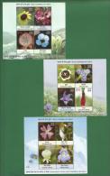 INDIA 2013 - WILD FLOWERS - MNH **  - Complete Set Of 3 Miniature Sheets , Blumen , Fleurs - As Per Scan - Neufs