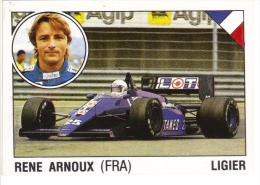 Panini Supersport Auto Sticker/Autocollant No 39  -  Rene Arnoux  -  Ligier F1  -   Rallye - Edizione Inglese