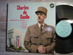 33 T LP CHARLES DE GAULLE MEMOIRES DE GUERRE  EXEMPLAIRE N°0664 RARE BIEM SGL-2 VOX MILITARIA CHARS - Andere & Zonder Classificatie