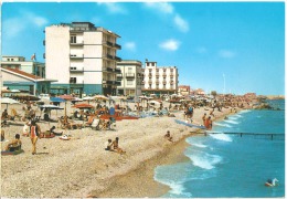 FANO - SPIAGGIA DI LEVANTE - ALBERGHI SUL MARE - ACQUERELLATA - EDIZIONE ROTALFOTO - 1970s  ( 659 ) - Fano