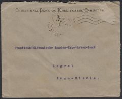 Norway 1924, Stampless Cover Kristiania To Zagreb W./ Postmark Kristiania - Brieven En Documenten