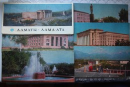 KAZAKHSTAN. ALMATY Capital. 10 Postcards Lot. . 1972 - Rare! - Kazajstán