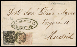 CACERES - EDI O 153 + 141 - CARTA CIRC. A MADRID, FECH. T.II \"PLASENCIA\ - Cartas & Documentos