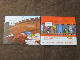 CNC-AY23 Prepaid Phonecard ,cycling ,swimming And Other Athletes, Mint,set Of Two,see Description - Chine