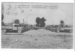 La Madeleine (59) - Automobiles René Marion - Vue Du Dépot Et Camions. Traces Tampons, A Circulé. - La Madeleine