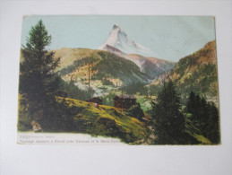 AK 1910 Paysage Alpestre A Zmutt Pres Zermatt Et Le Mont Cervin. Berghütte - Zermatt