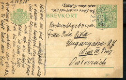 SWEDEN Södertäjle 1915 Vintage POSTAL STATIONARY  CARD TO WIEN ...5 ÖRE - Covers & Documents