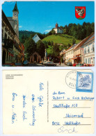 AK Steiermark 8541 Schwanberg Hauptplatz Wappen Autos Österreich Stallhofen 1983 Verlag Max Deix Weststeiermark Austria - Deutschlandsberg