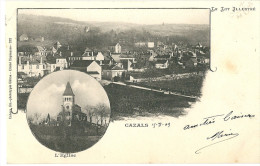 CPA 46 CAZALS L'EGLISE  BELLE VUE GENERALE 1903 - Cazals